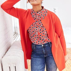 J.Crew Juliette Red Open Sweater Blazer Cardigan S